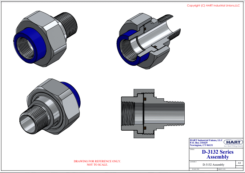 D-3132 Series Assembly Union