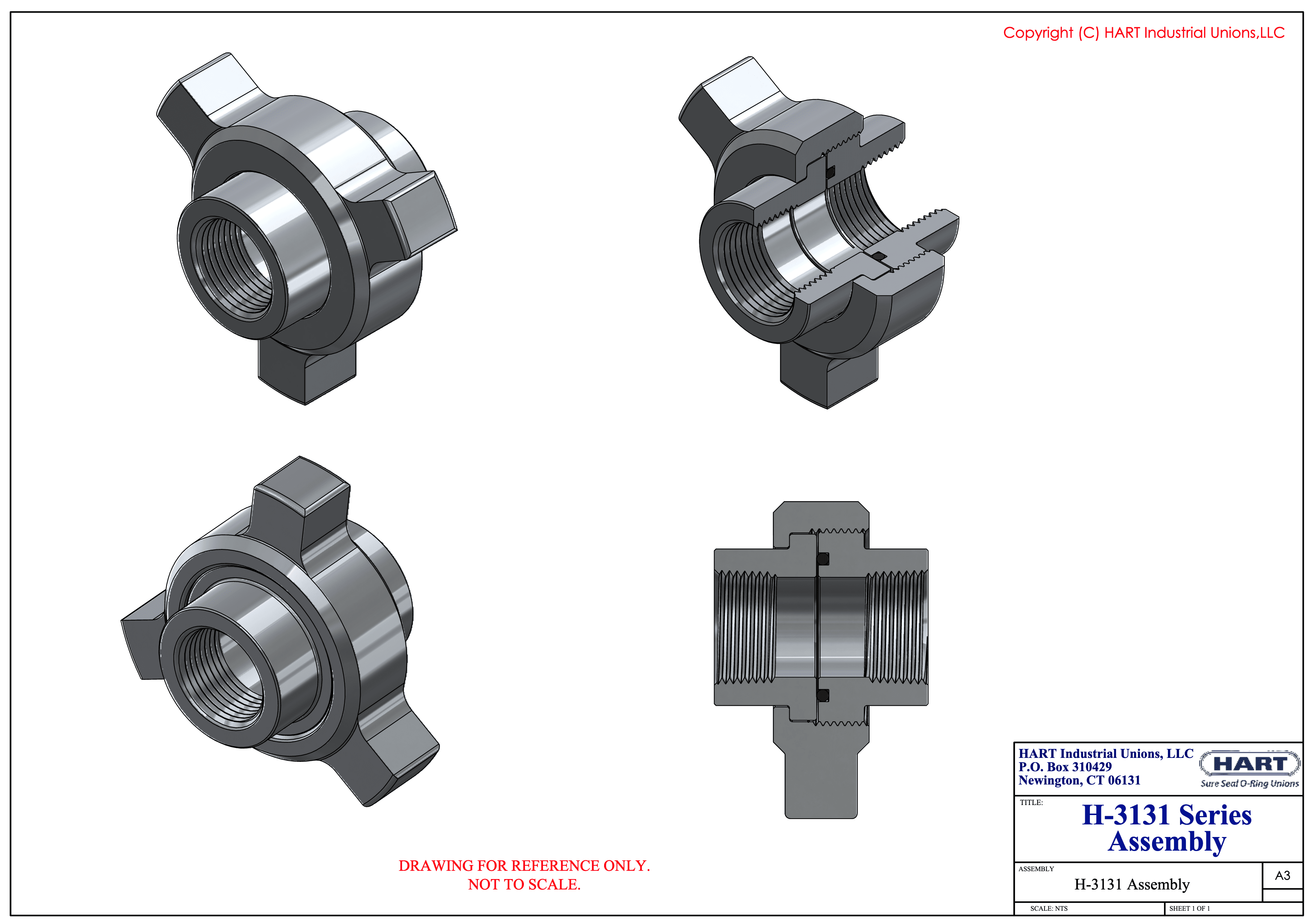 HART H-3131 Series Hammer Nut Assembly